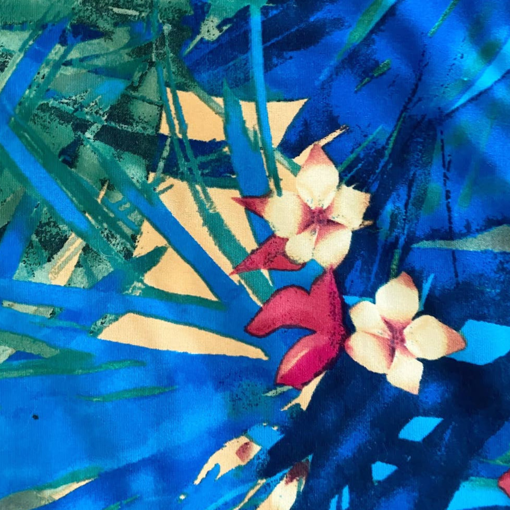Soma Blue Tropical Halter Maxi Dress with Red & Yellow Accents - Picture 10 of 13